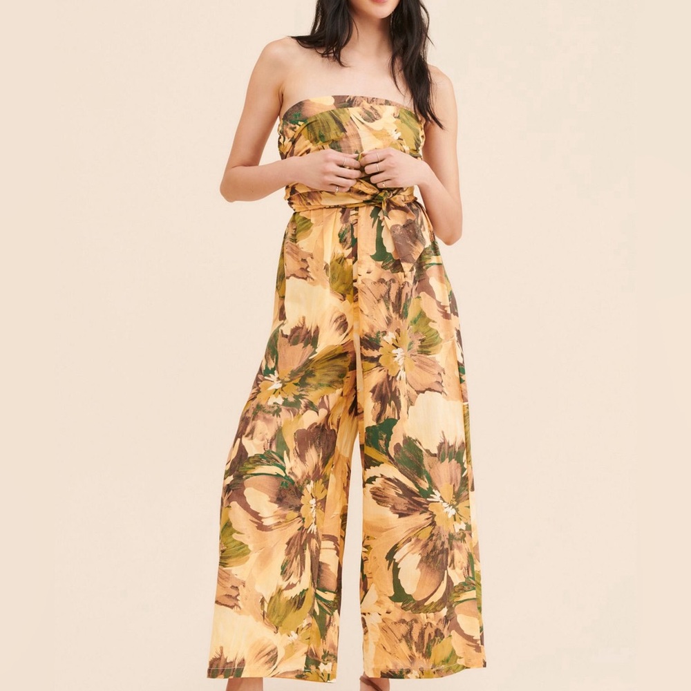 Girl and the Sun Jumpsuit with Wide-Leg Design